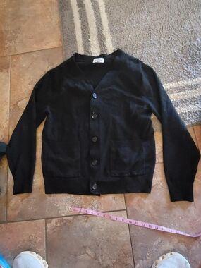 Goodfellow & Co Black V-Neck Button Front Cardigan